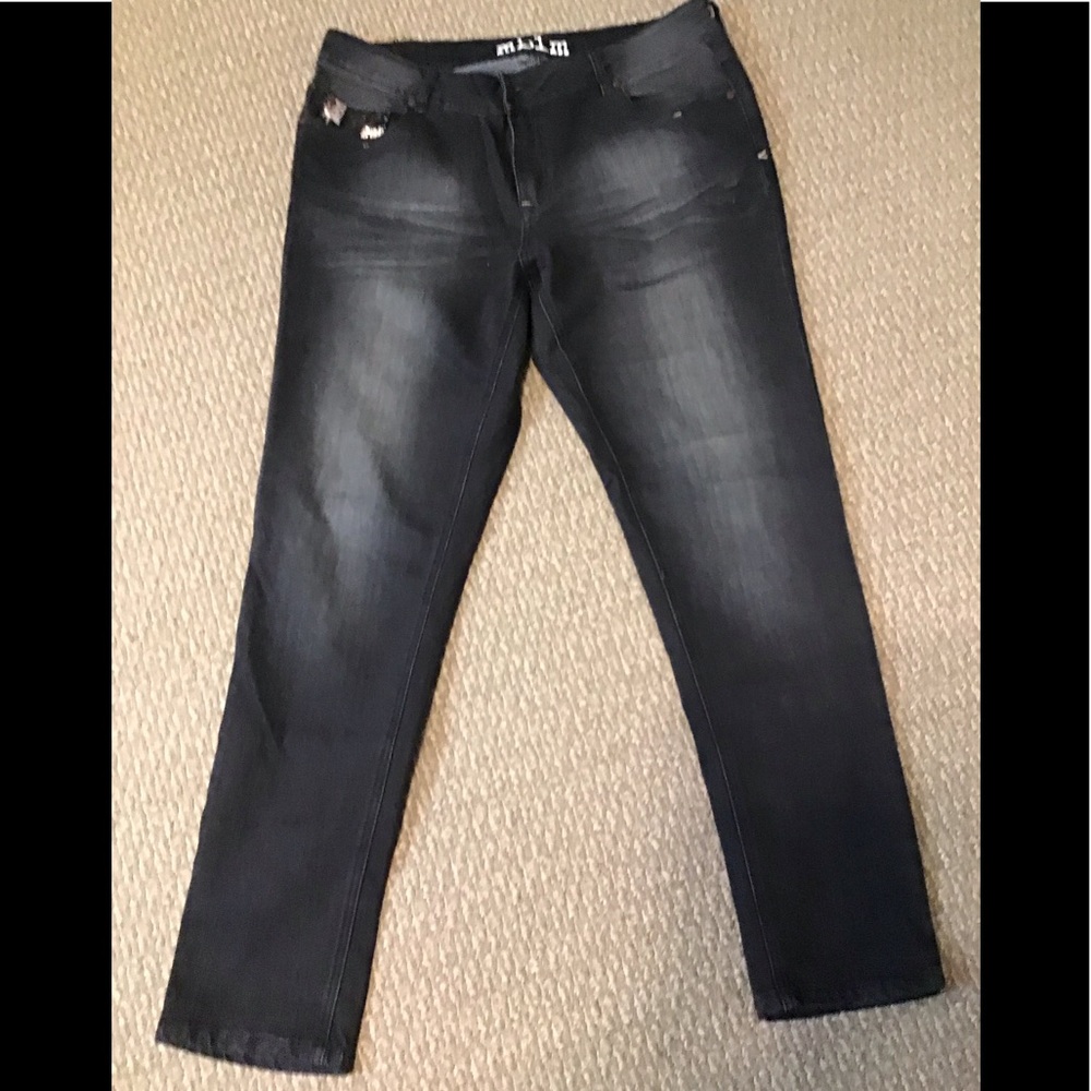 Plus Size MBLM black jeans